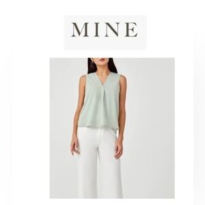 MINE Sage Green Tank Top with Relaxed Fit L